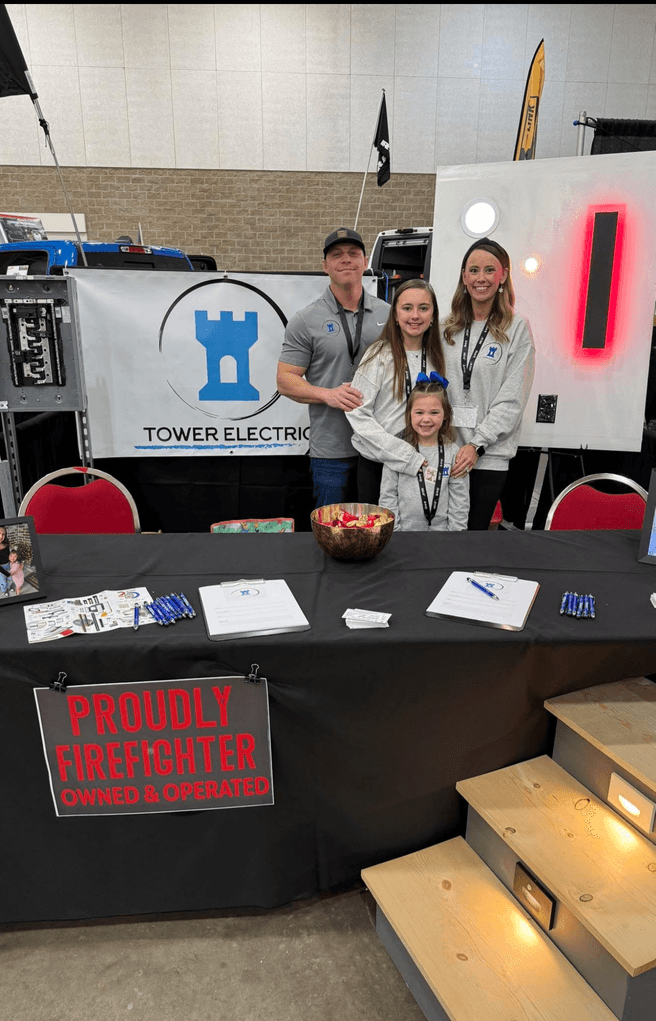 Garrett Hightower, owner of Tower Electric — licensed Arkansas electrician and firefighter
